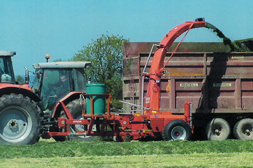 Flowmaster on a trailed harvester